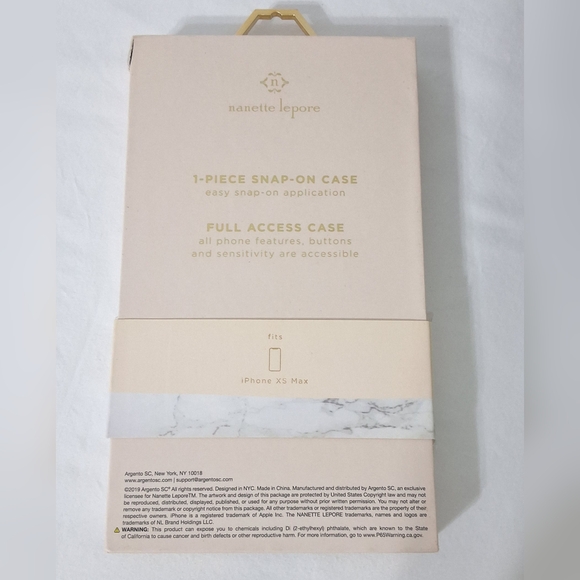 Nanette Leopopre iPhone XS Max Gold Glitter Protective Phone Case, NEW - Picture 3 of 3